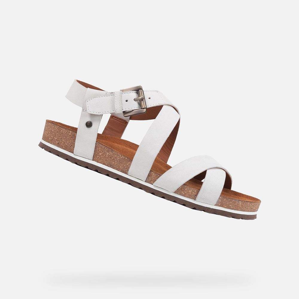 Geox Bayan Sandalet Beyaz - Spensierata - UXD-401967